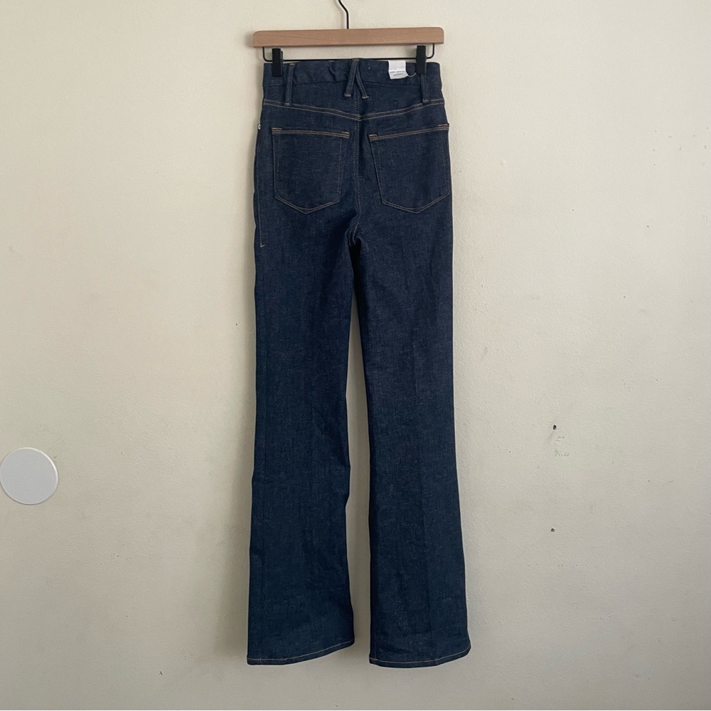 NWT Good American Dark Blue Flare Jeans - Picture 3 of 8